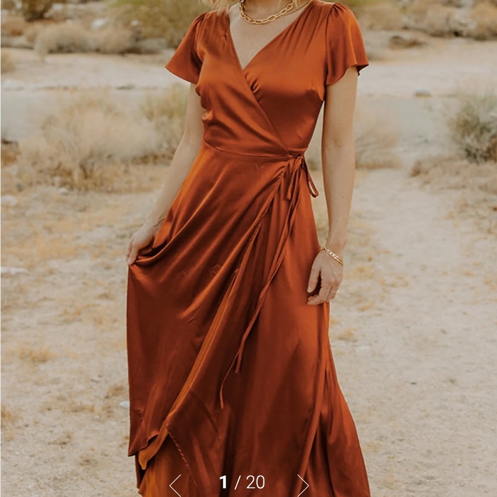 Krystal Satin Wrap Gown Baltic Born